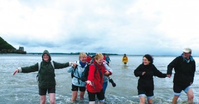 Une rando les pieds dans l’eau au Mont St-Michel 2009